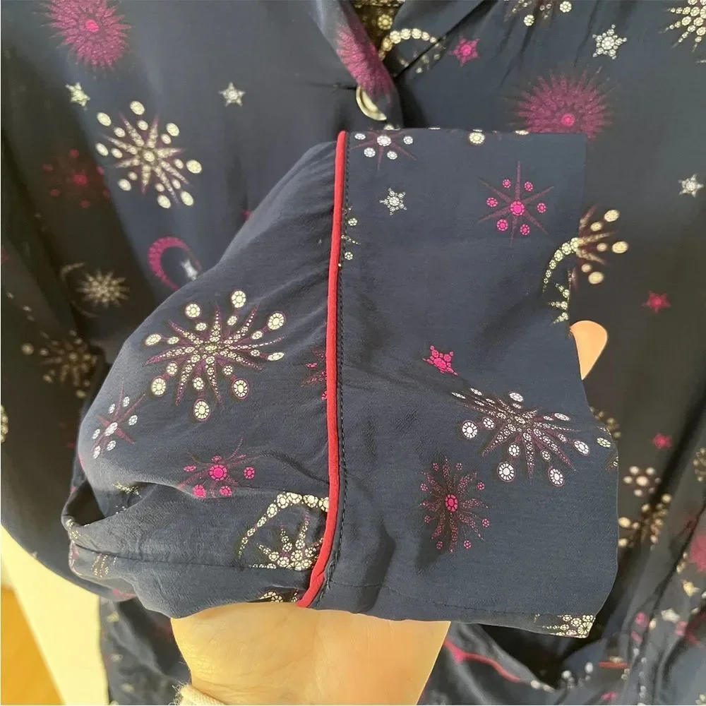 & OTHER STORIES Lounge Jacquard Shirt 2 NWOT